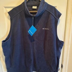 NWT Columbia Cathedral Peak II Men’s Fleece Vest 4X Navy Outdoor Hiking Golf